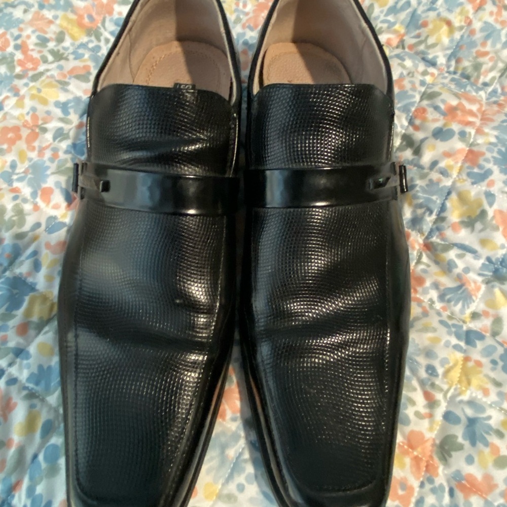 Men's Black Leather Dress Shoes